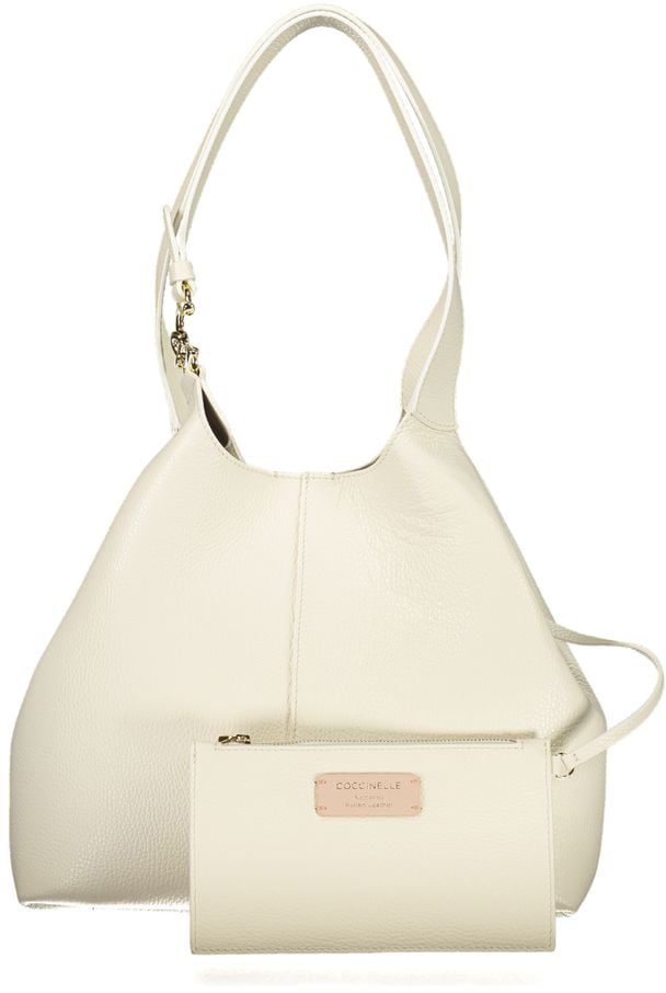 Coccinelle Coccinelle White Leather Handbag Wit