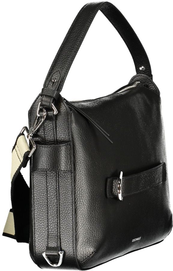 Coccinelle Coccinelle Black Leather Handbag Zwart
