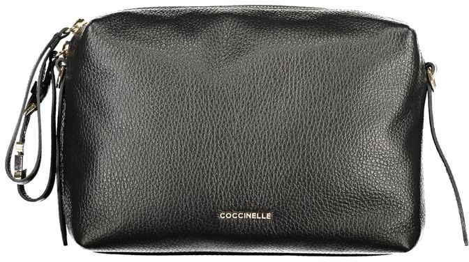 Coccinelle Coccinelle Black Leather Handbag Zwart