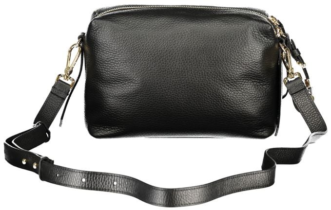 Coccinelle Coccinelle Black Leather Handbag Zwart