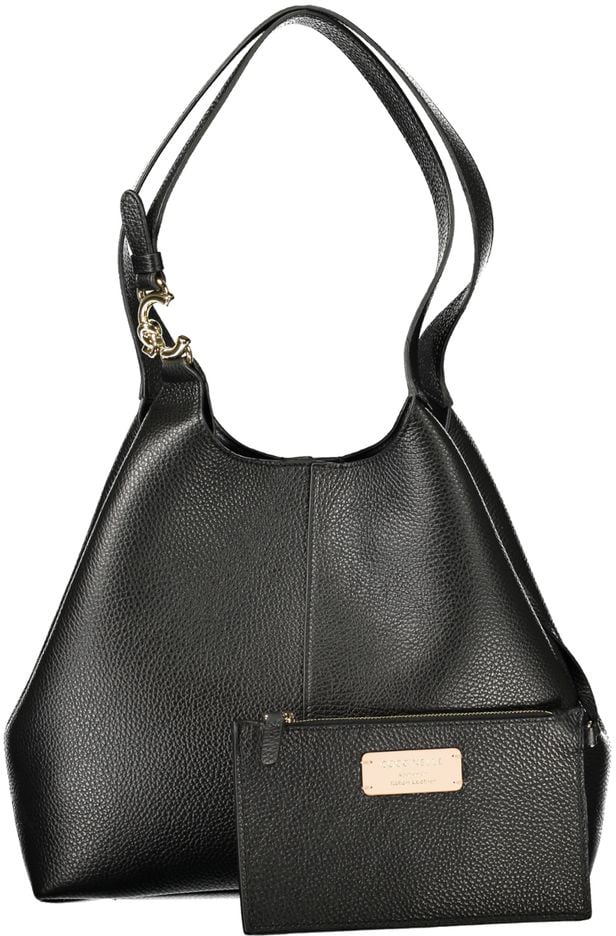 Coccinelle Coccinelle Nero Leather Women Handbag Zwart