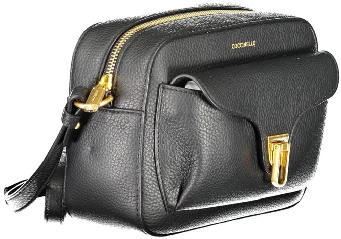 Coccinelle Coccinelle Black Leather Women Shoulder Bag Zwart