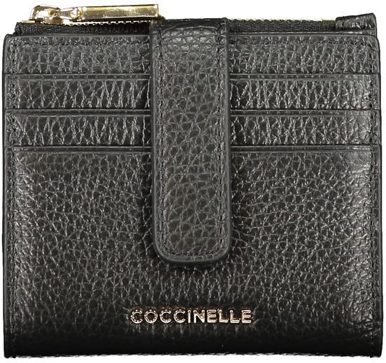 Coccinelle Coccinelle Nero Leather Women Wallet Zwart