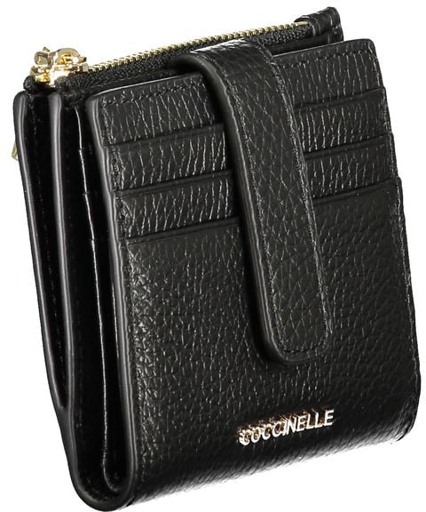 Coccinelle Coccinelle Nero Leather Women Wallet Zwart