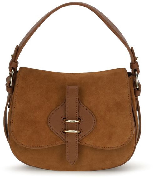 Coccinelle Coccinelle Brown Calf Leather Bos Taurus Shoulder Bag Bruin