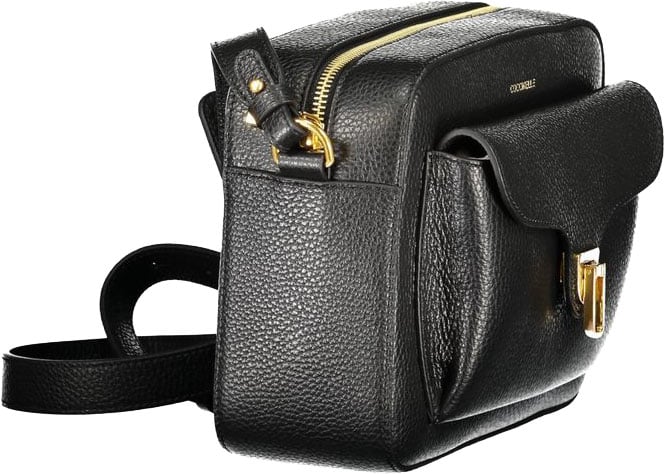 Coccinelle Black Leather Women Bag Zwart