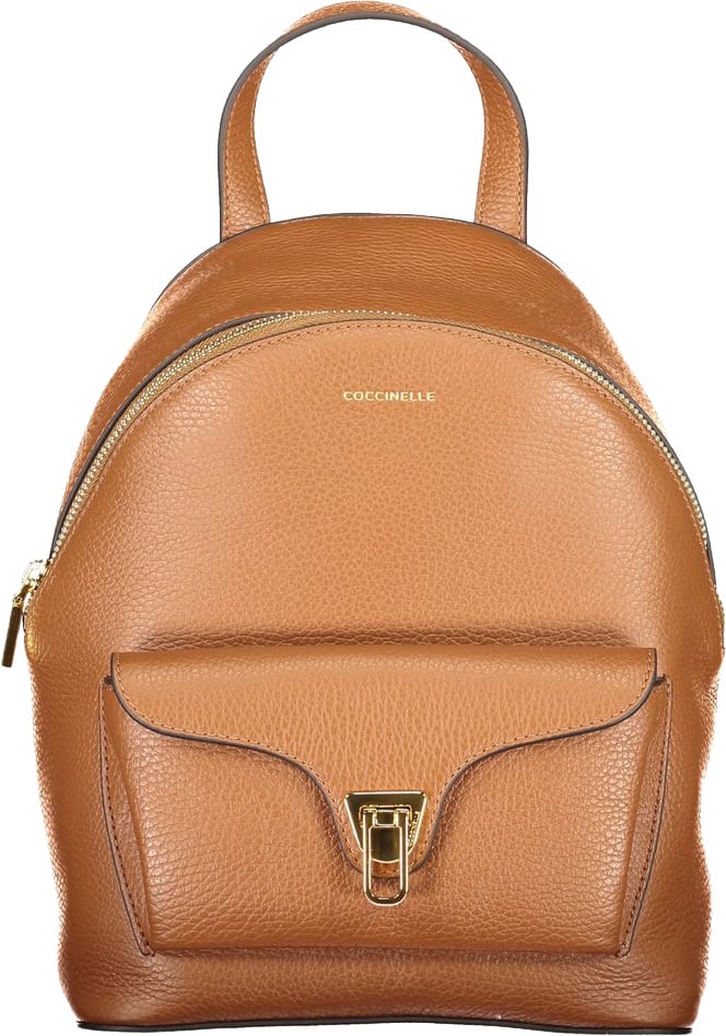 Coccinelle Marrone Leather Women Backpack Bruin