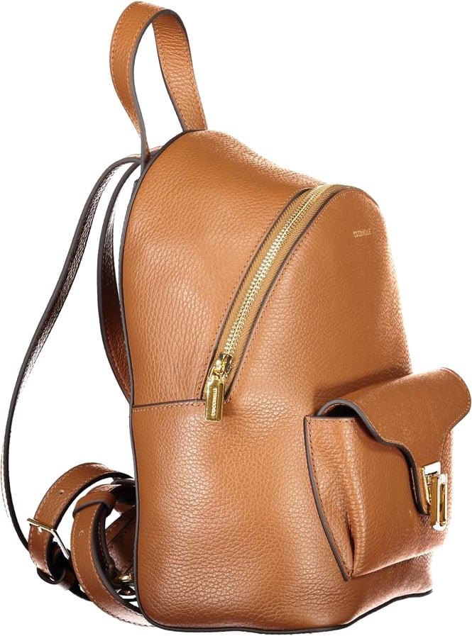 Coccinelle Marrone Leather Women Backpack Bruin