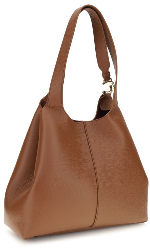 Coccinelle Brown Calf Leather Bos Taurus Shoulder Bag Bruin