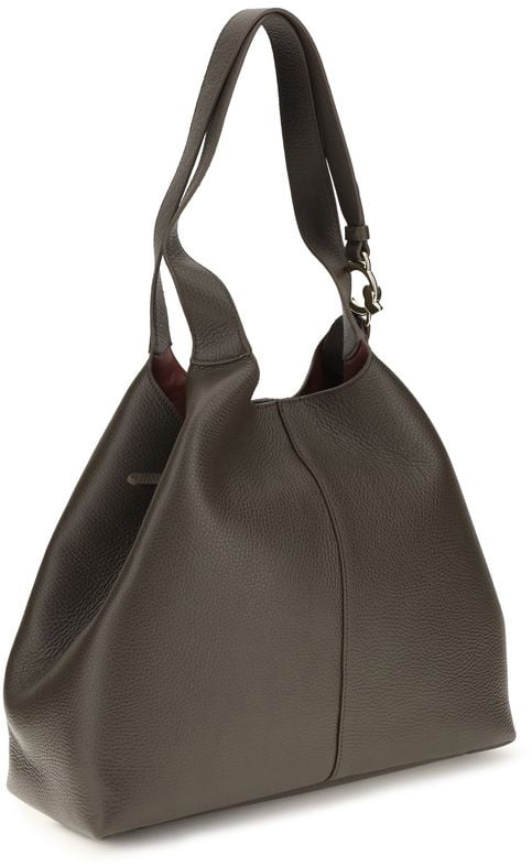 Coccinelle Brown Calf Leather Bos Taurus Shoulder Bag Bruin