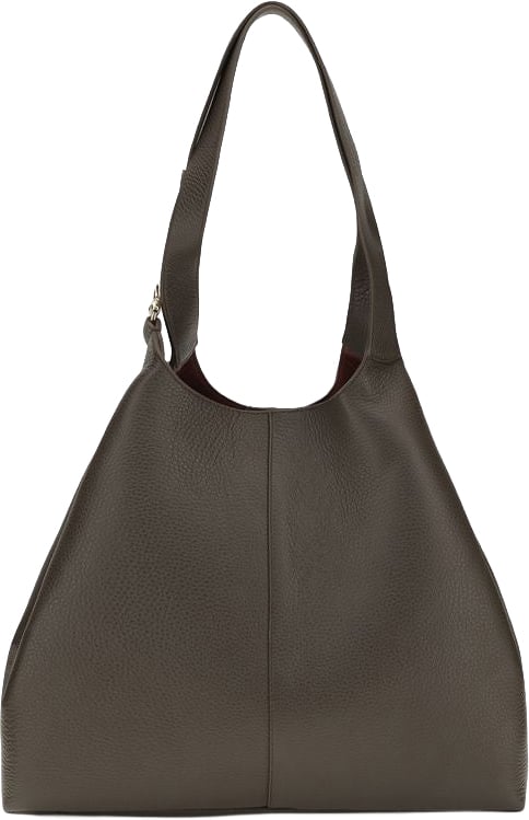 Coccinelle Brown Calf Leather Bos Taurus Shoulder Bag Bruin