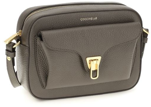 Coccinelle Brown Calf Leather Bos Taurus Shoulder Bag Bruin