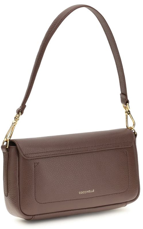 Coccinelle Brown Calf Leather Bos Taurus Shoulder Bag Bruin