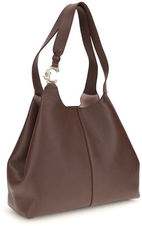 Coccinelle Brown Calf Leather Bos Taurus Shoulder Bag Bruin