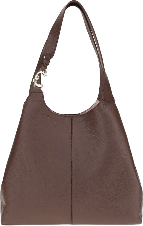 Coccinelle Brown Calf Leather Bos Taurus Shoulder Bag Bruin