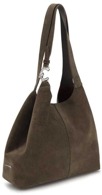 Coccinelle Brown Calf Leather Bos Taurus Shoulder Bag Bruin