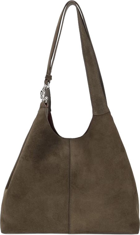 Coccinelle Brown Calf Leather Bos Taurus Shoulder Bag Bruin