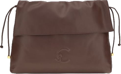 Coccinelle Brown Calf Leather Bos Taurus Shoulder Bag Bruin