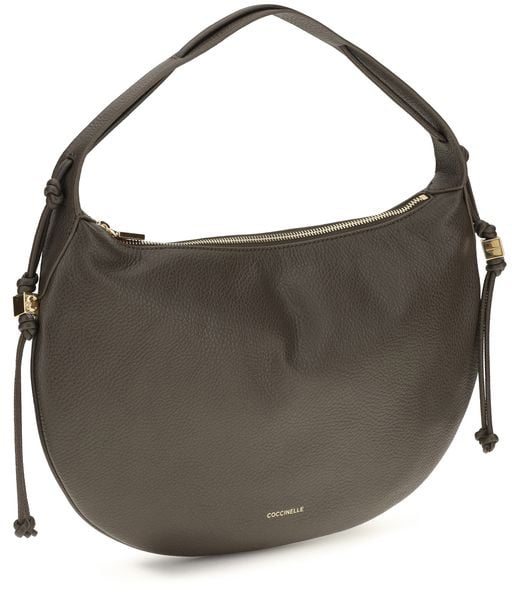 Coccinelle Brown Calf Leather Bos Taurus Shoulder Bag Bruin