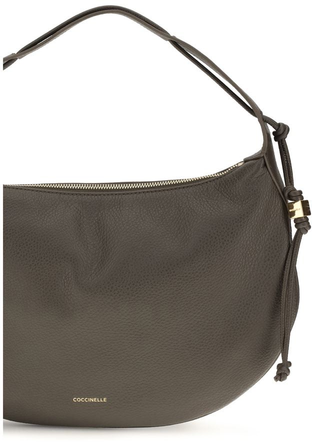 Coccinelle Brown Calf Leather Bos Taurus Shoulder Bag Bruin