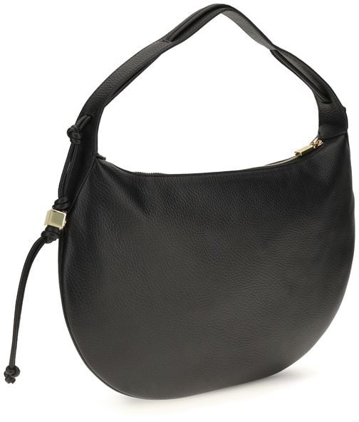 Coccinelle Black Calf Leather Bos Taurus Shoulder Bag Bruin