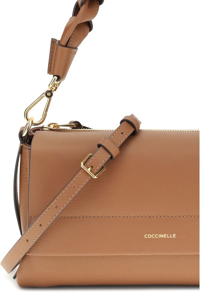Coccinelle Coccinelle Beige Calf Leather Bos Taurus Shoulder Bag Beige