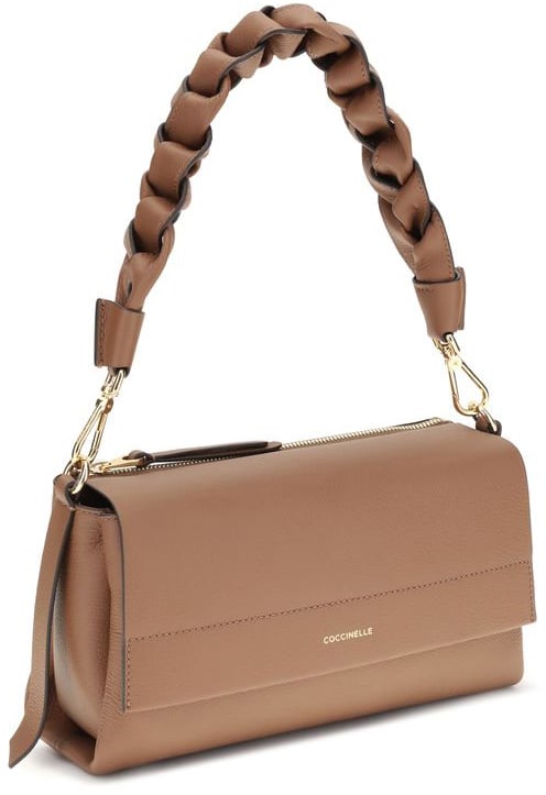Coccinelle Coccinelle Beige Calf Leather Bos Taurus Shoulder Bag Beige