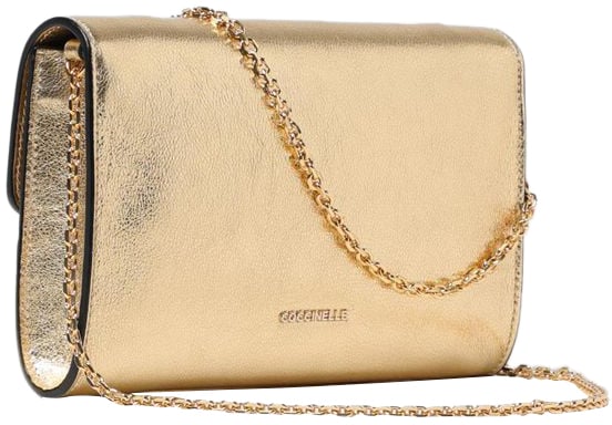 Coccinelle Coccinelle Gold Leather Shoulder Bag Goud