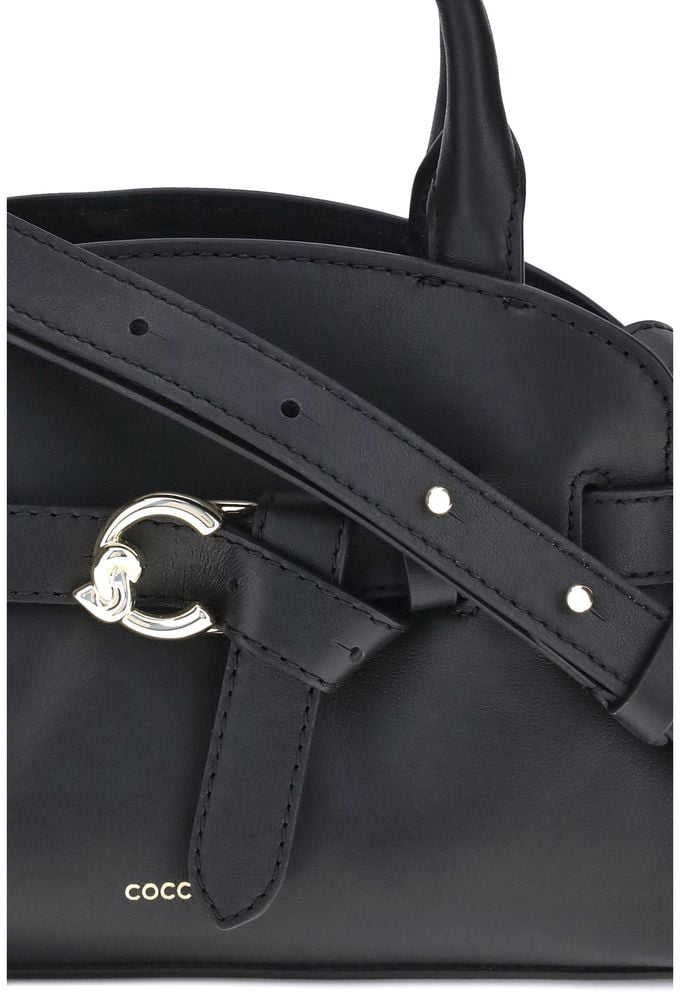 Coccinelle Coccinelle Black Calf Leather Bos Taurus Handbag Zwart