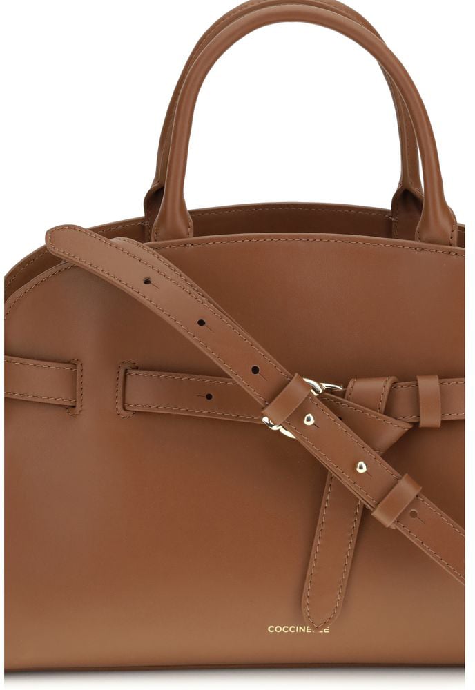 Coccinelle Coccinelle Brown Calf Leather Bos Taurus Handbag Bruin