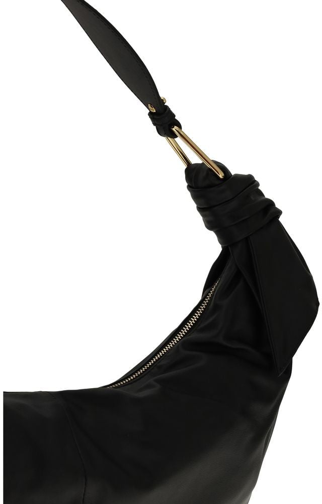 Coccinelle Coccinelle Black Calf Leather Bos Taurus Shoulder Bag Zwart