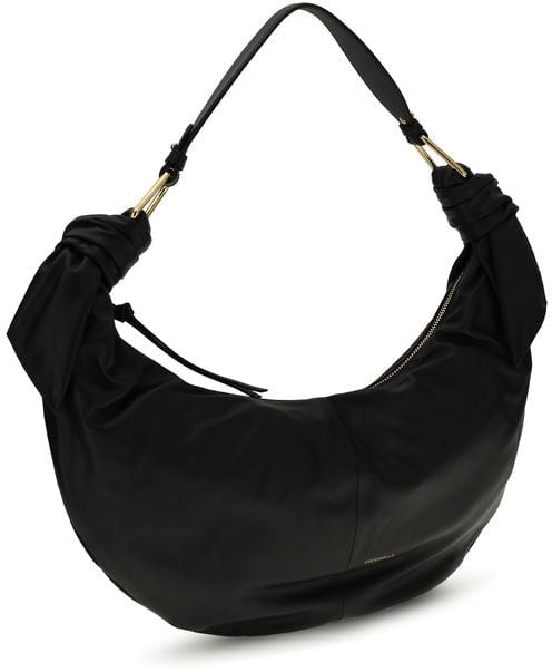 Coccinelle Coccinelle Black Calf Leather Bos Taurus Shoulder Bag Zwart
