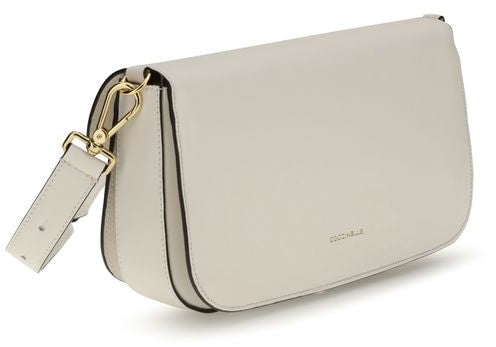 Coccinelle Coccinelle White Calf Leather Bos Taurus Shoulder Bag Wit