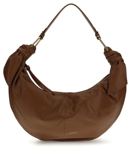 Coccinelle Coccinelle Brown Calf Leather Bos Taurus Shoulder Bag Bruin