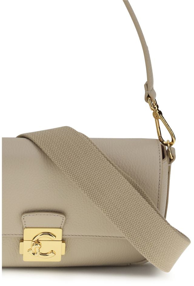 Coccinelle Coccinelle Beige Calf Leather Bos Taurus Shoulder Bag Beige