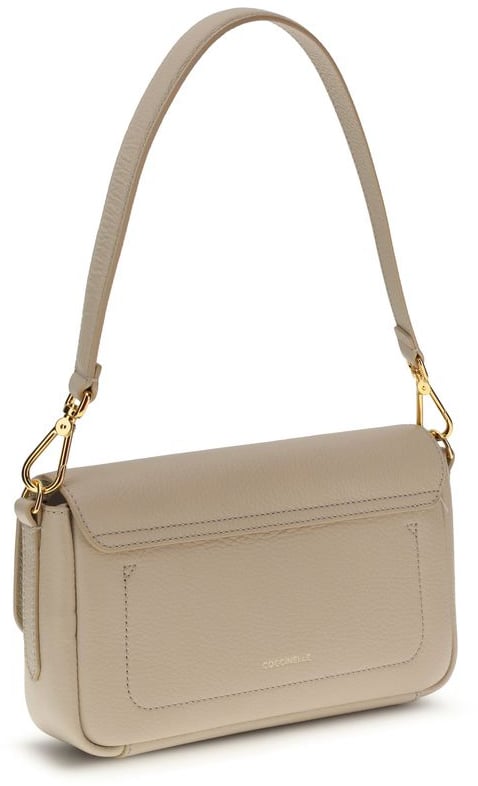 Coccinelle Coccinelle Beige Calf Leather Bos Taurus Shoulder Bag Beige