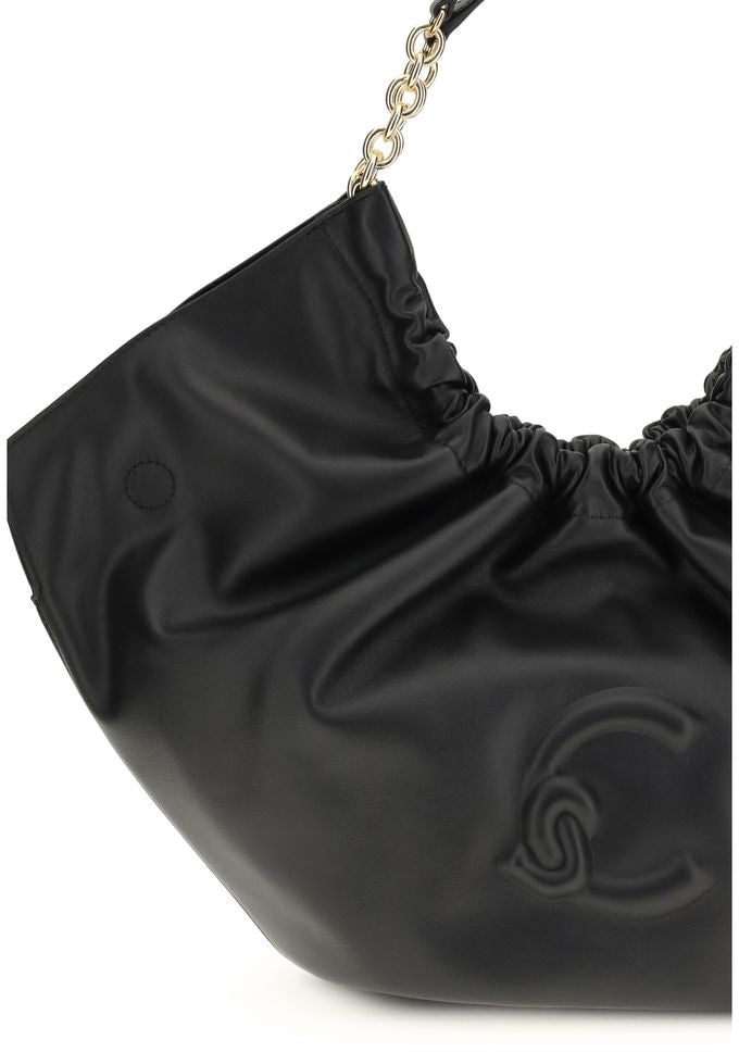 Coccinelle Coccinelle Black Calf Leather Bos Taurus Shoulder Bag Zwart