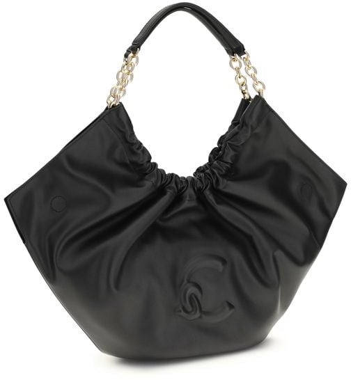 Coccinelle Coccinelle Black Calf Leather Bos Taurus Shoulder Bag Zwart