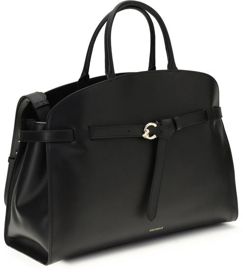 Coccinelle Coccinelle Black Calf Leather Bos Taurus Handbag Zwart