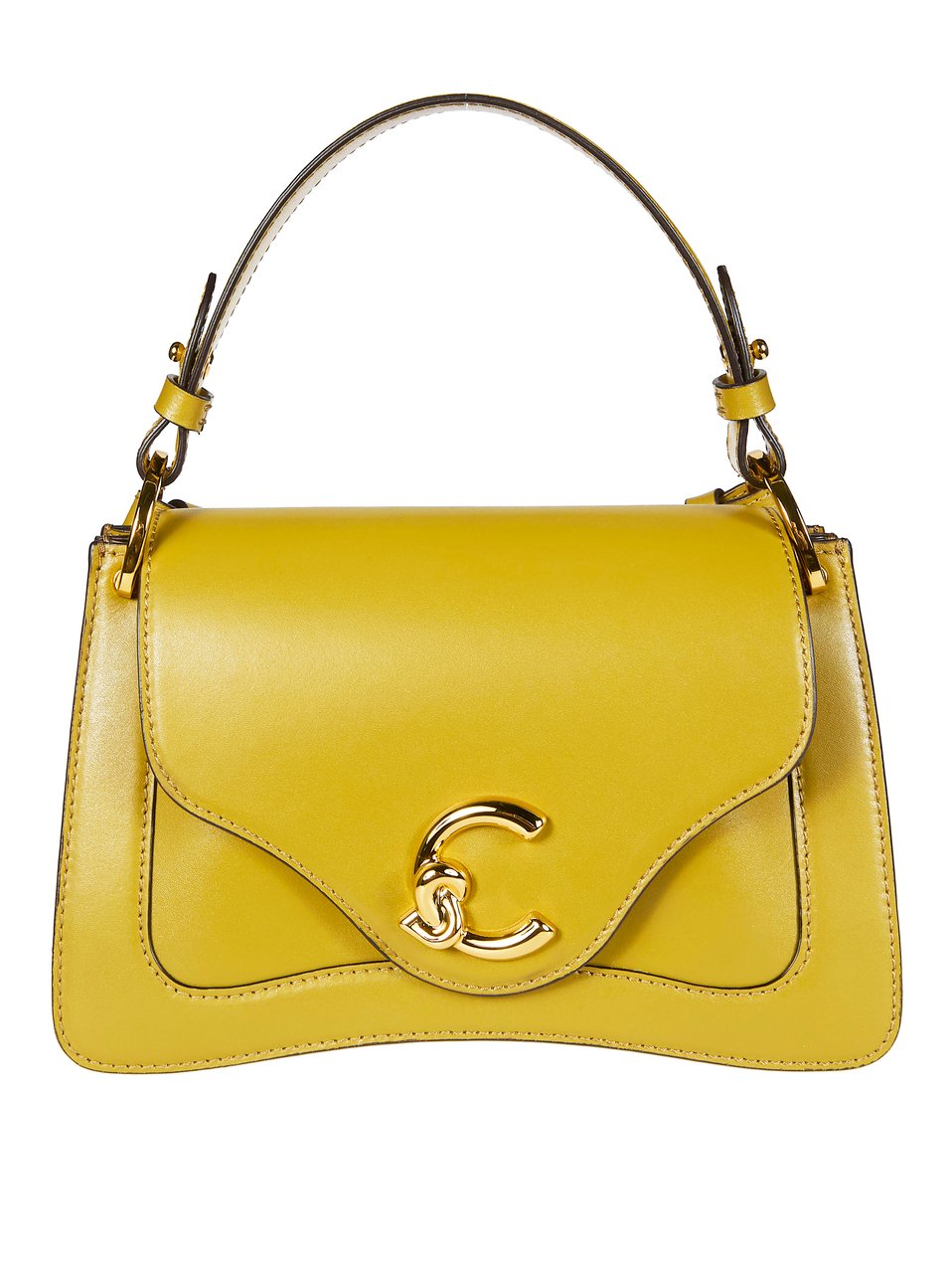 Coccinelle C-Me Calf Metallic Logo Handbag Goud