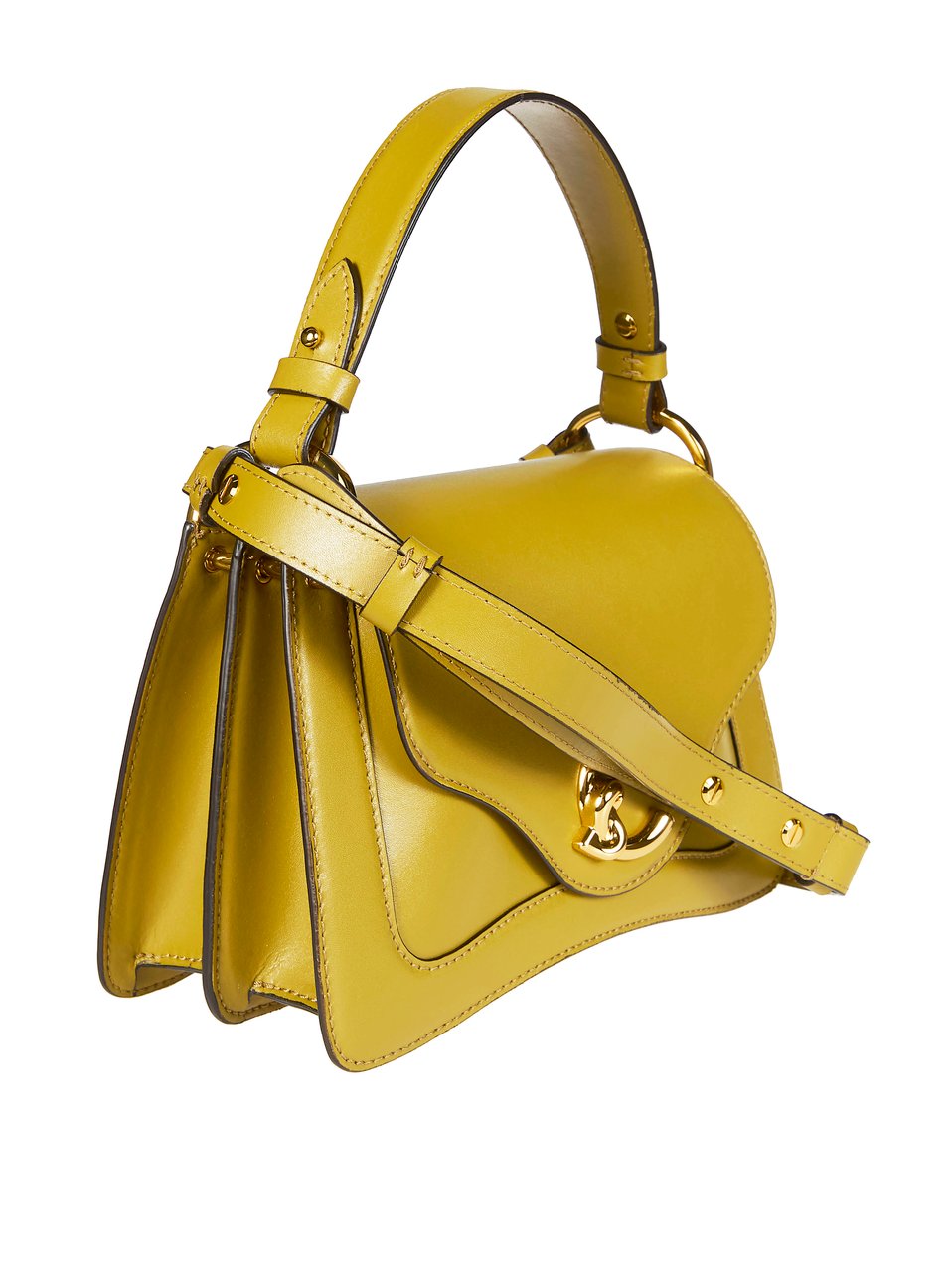 Coccinelle C-Me Calf Metallic Logo Handbag Goud