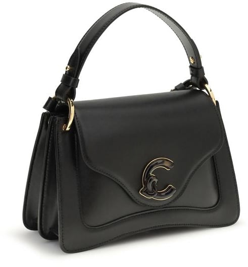 Coccinelle Coccinelle Black Calf Leather Bos Taurus Shoulder Bag Zwart