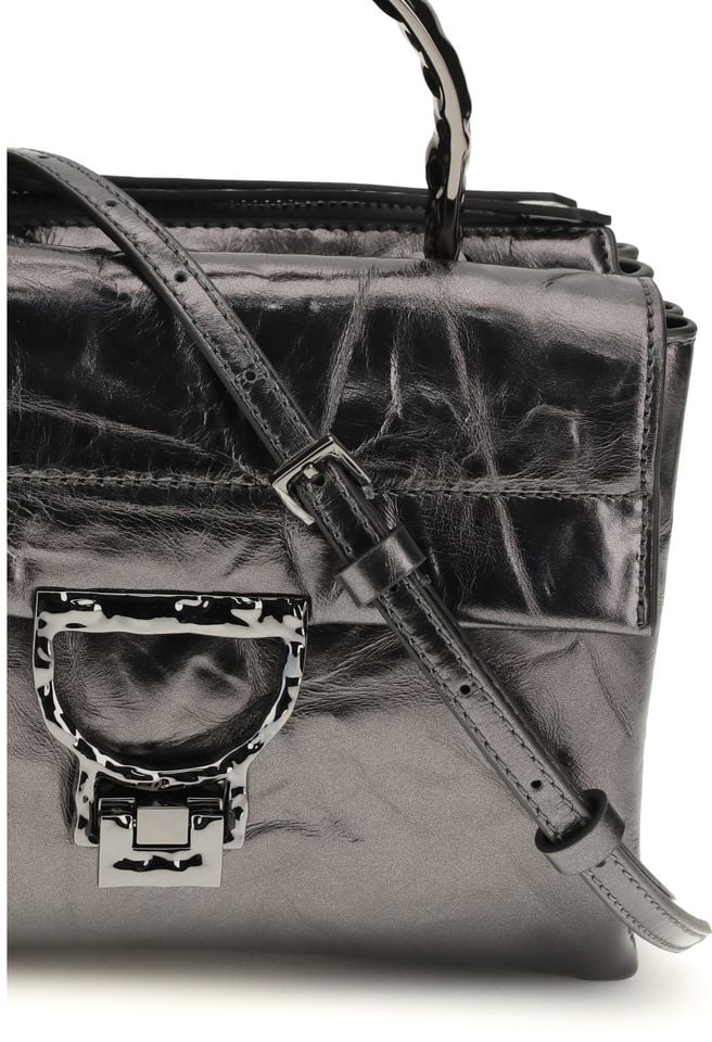 Coccinelle Coccinelle Black Calf Leather Bos Taurus Handbag Zwart