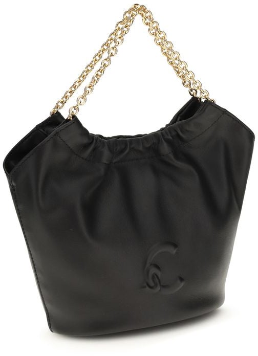 Coccinelle Coccinelle Black Calf Leather Bos Taurus Shoulder Bag Zwart