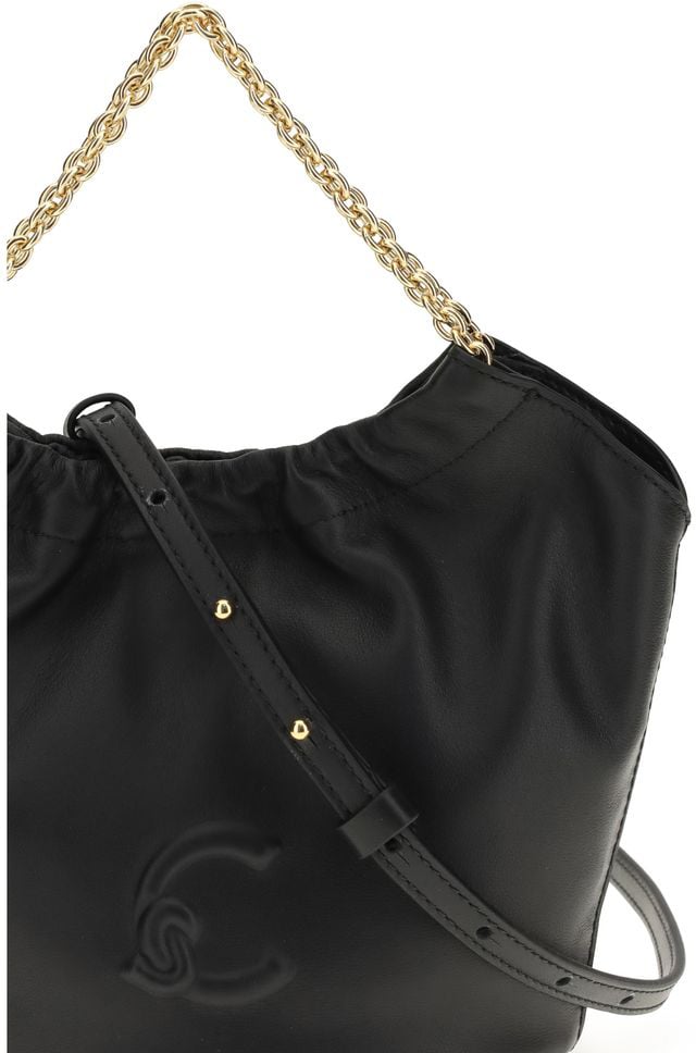 Coccinelle Coccinelle Black Calf Leather Bos Taurus Shoulder Bag Zwart