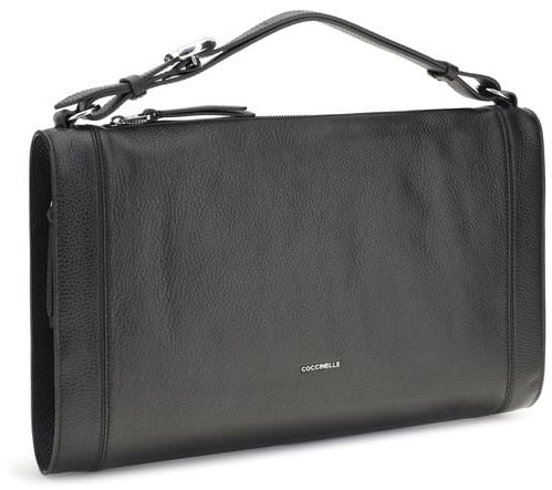 Coccinelle Coccinelle Black Calf Leather Bos Taurus Handbag Zwart