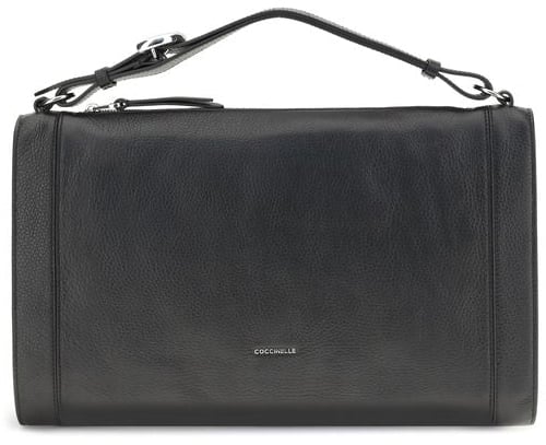 Coccinelle Coccinelle Black Calf Leather Bos Taurus Handbag Zwart