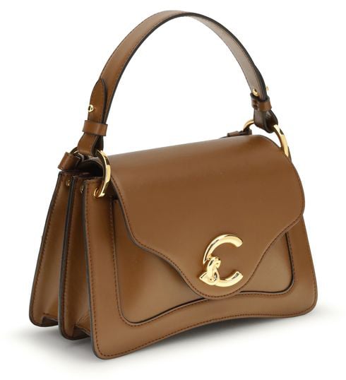 Coccinelle Coccinelle Brown Calf Leather Bos Taurus Handbag Bruin