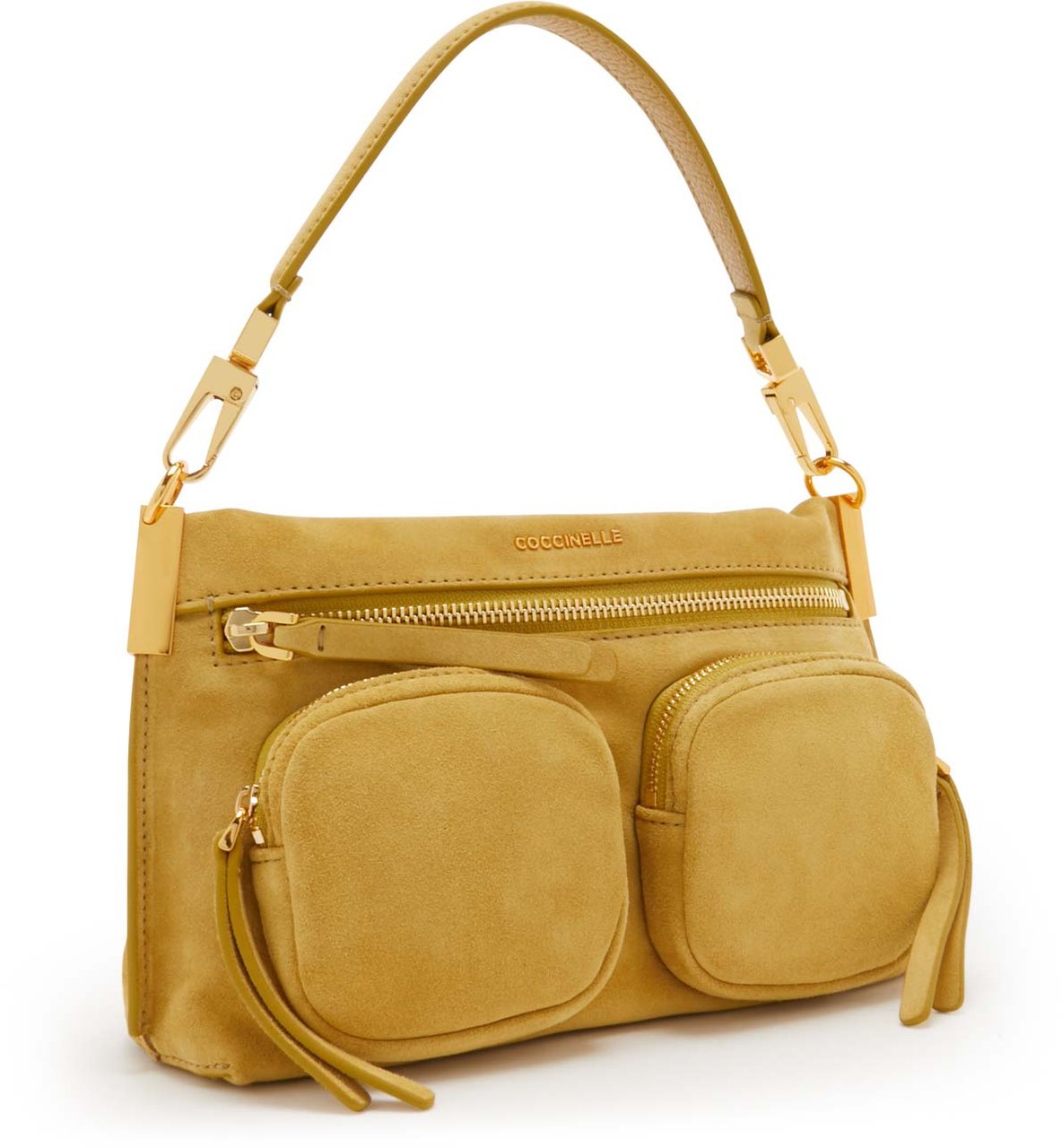 Coccinelle Hyle Suède Handtas Geel