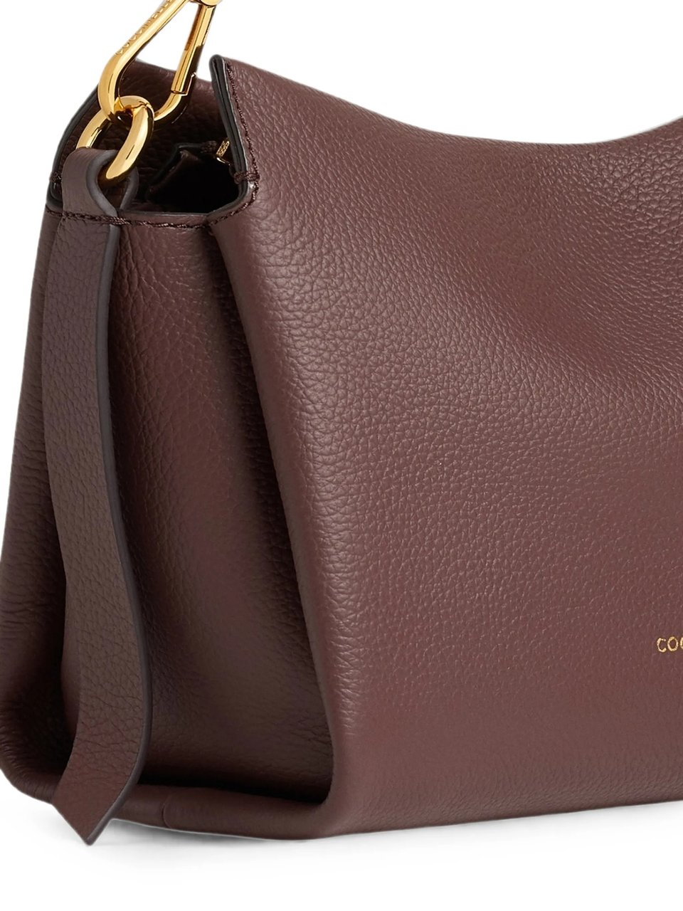 Coccinelle Boheme Grana Double Pebbled Leather Handbag Neutraal
